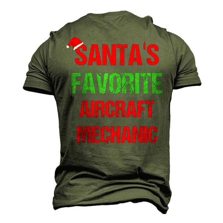 Santas Favorite Aircraft Mechanic Christmas Men's 3D T-Shirt Back Print