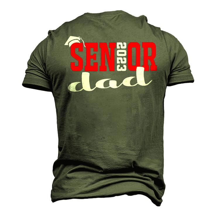 Senior 2023 Class Grad Proud Dad Class Of 2023 Men's 3D T-Shirt Back Print