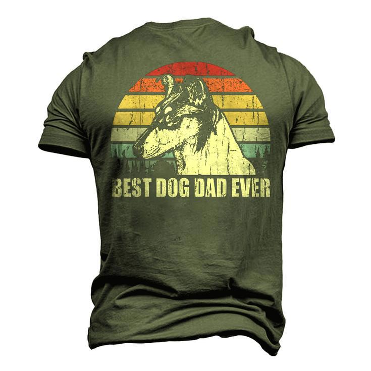 Smooth Collie Dad Best Dog Dad Ever Vintage Retro Men's 3D T-shirt Back Print