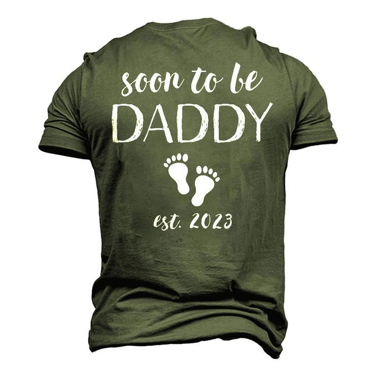 Soon To Be Daddy 2023 Dad Est 2023 New Baby Fathers Day Men's 3D T-Shirt Back Print