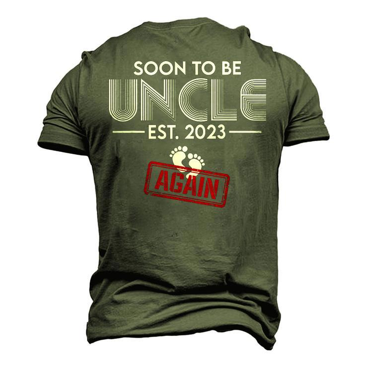 Soon To Be Uncle Again 2023 Gender Reveal Pregnancy Men's 3D T-Shirt Back Print