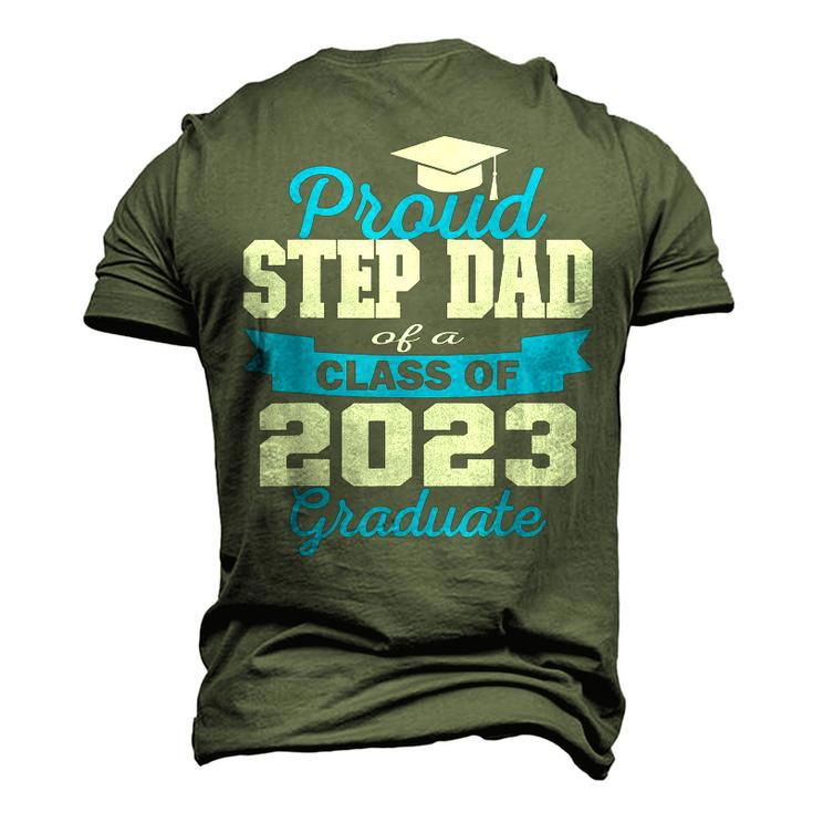 Super Proud Step Dad Of 2023 Graduate Awesome Family College Men's 3D T-shirt Back Print