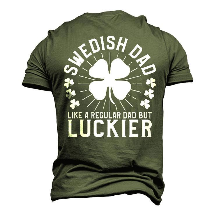 Swedish Dad St Patricks Day Sweden Father Men's 3D T-Shirt Back Print