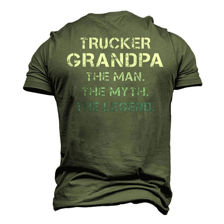 Trucker Grandpa The Man The Myth The Legend Grandparents Day Men's 3D T-shirt Back Print