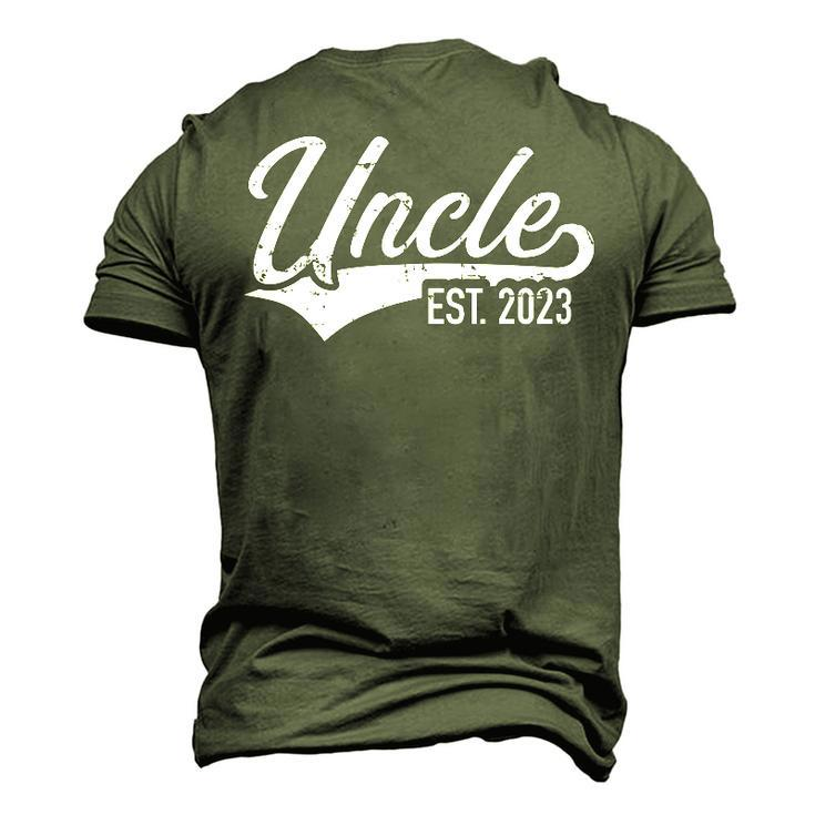 Uncle Est 2023 For Pregnancy Announcement Men's 3D T-Shirt Back Print