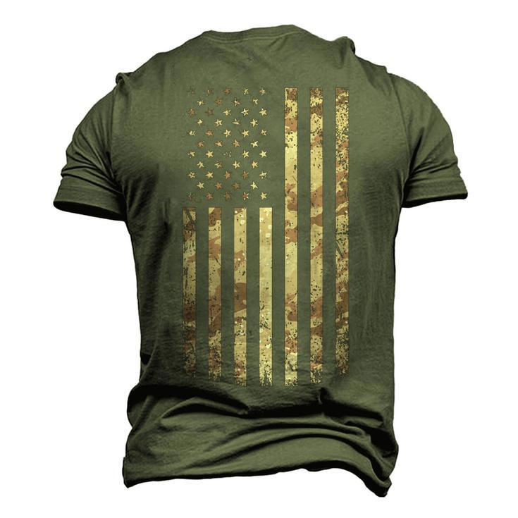 Usa Camouflage Flag For Men Fathers Day Camo Flag Men's 3D T-Shirt Back Print