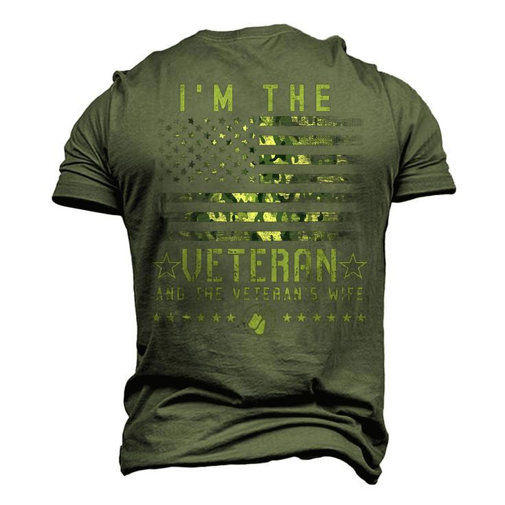 Im The Veteran And The Veterans Wife Veterans Day Military Men's 3D T-Shirt Back Print