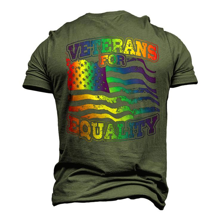 Veterans For Equality For Military Supporting Lgbtq Graphics Men's 3D T-Shirt Back Print