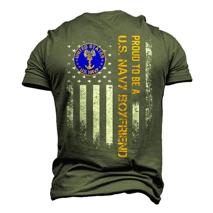 Vintage American Flag Proud To Be Us Navy Boyfriend Military Men's 3D T-Shirt Back Print