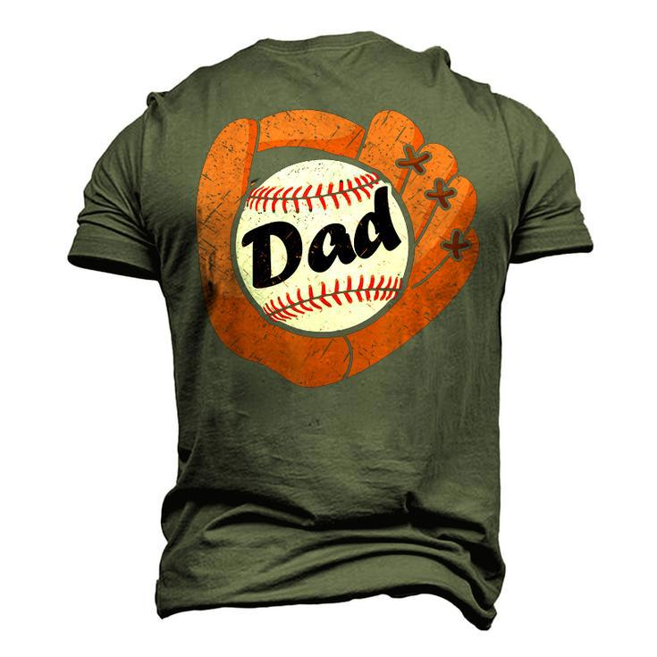 Vintage Baseball Dad Baseball Fans Sport Lovers Men Men's 3D T-Shirt Back Print