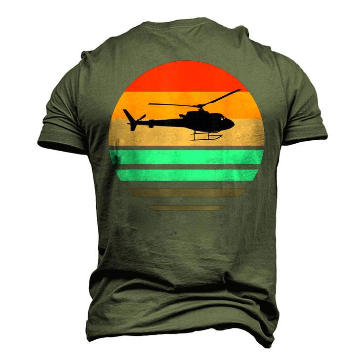Vintage Helicopter PilotPilot And Mechanic Men's 3D T-Shirt Back Print
