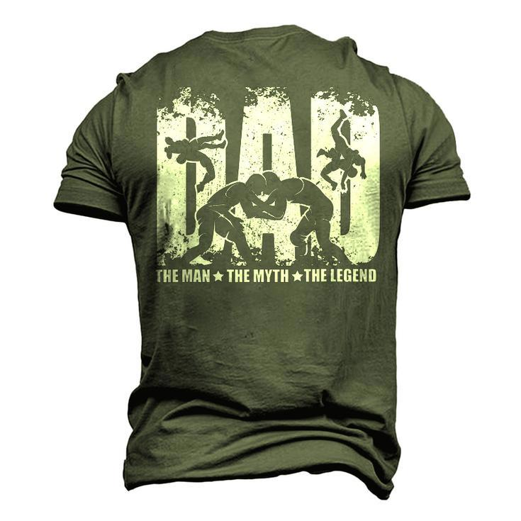 Wrestling Dad The Man The Myth The Legend For Men Men's 3D T-shirt Back Print