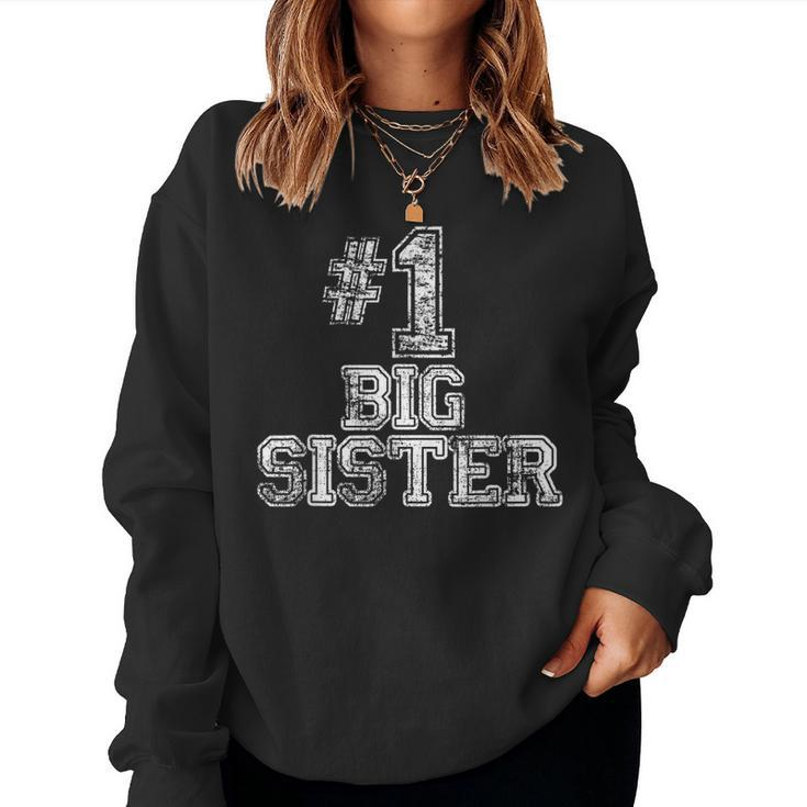 1 Big Sister T Number One Sports Jersey Women Sweatshirt