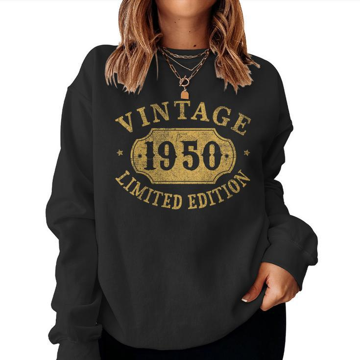 1950 70 Years Old 70Th Birthday Anniversary Limited Women Sweatshirt