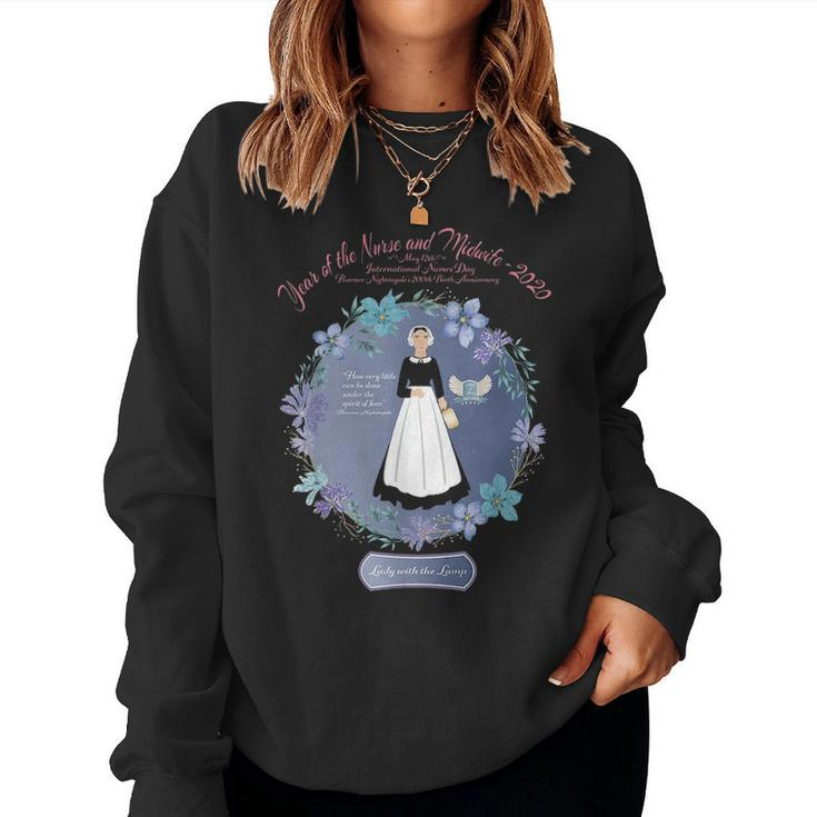 200 Birthday Florence Nightingale   Year Of Nurse Midwife Women Crewneck Graphic Sweatshirt