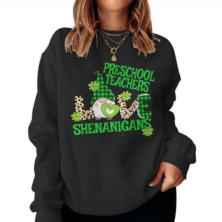 Preschool Teacher St Patricks Day Prek Shenanigans Love  V2 Women Crewneck Graphic Sweatshirt