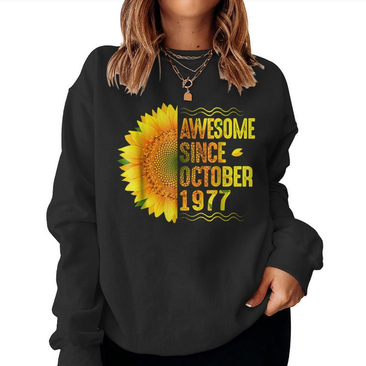 41St Birthday Sunflower Awesome Since October 1977 Tee Women Sweatshirt