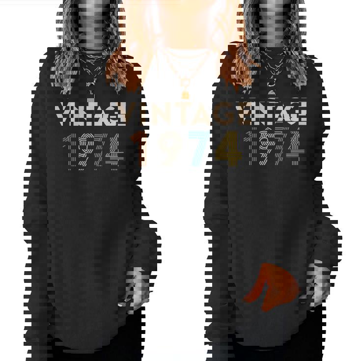45Th Birthday - Vintage 1974 Classic Women Men Women Sweatshirt