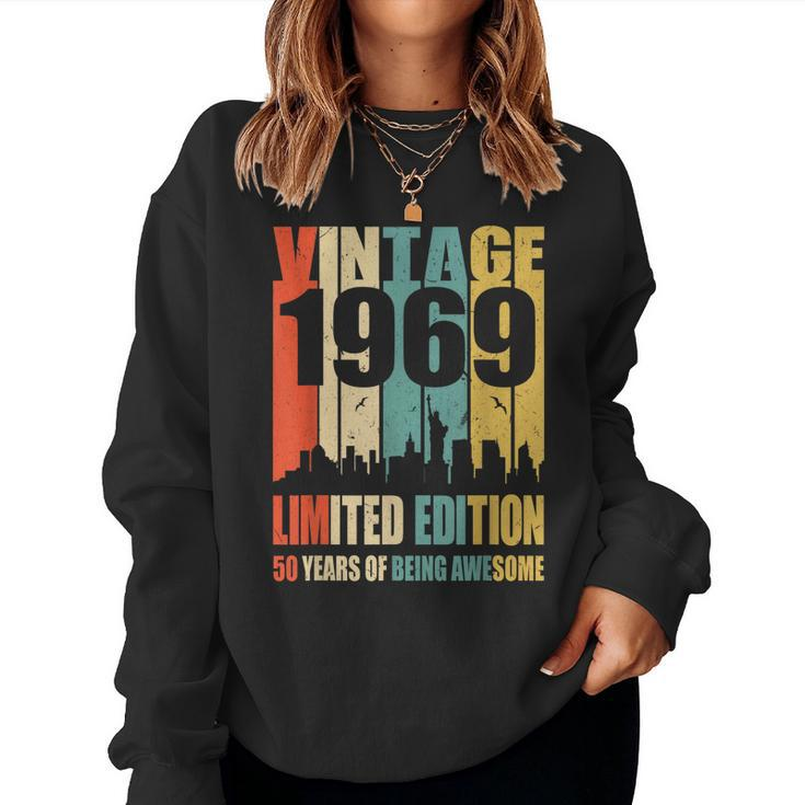 50Th Birthday Idea Vintage 1969 T Shirt For Men Women Women Sweatshirt