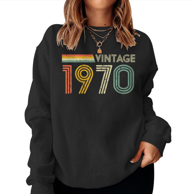 50Th Birthday Men Retro Vintage 1970 Retro Women Sweatshirt