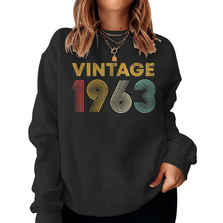 56Th Birthday Idea Vintage 1963 Men Women Women Sweatshirt