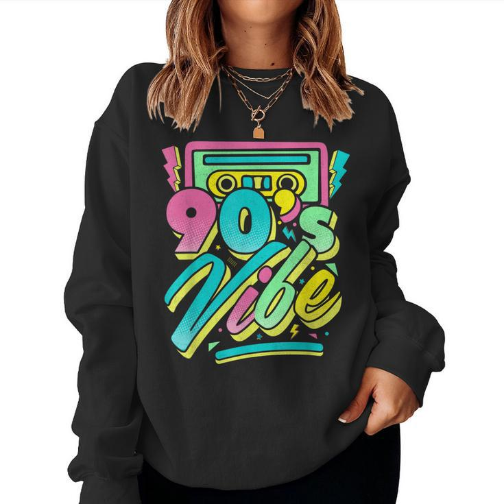 90S Vibe Vintage Retro Costume Party Nineties Mens Womens Women Sweatshirt