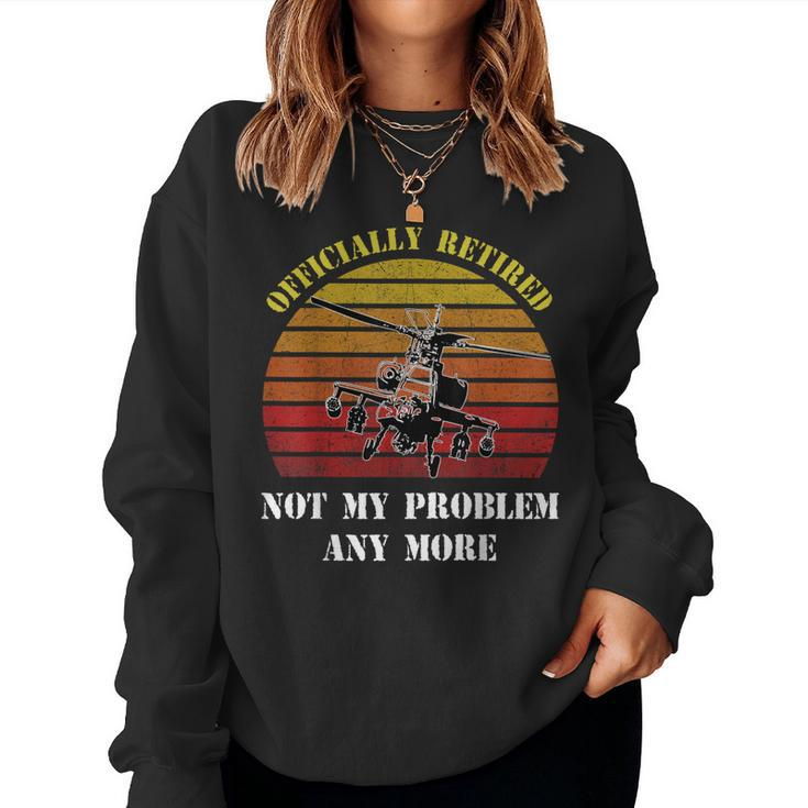 Air Force Academy Helicopter Husband Proud Air Force Retired Women Sweatshirt