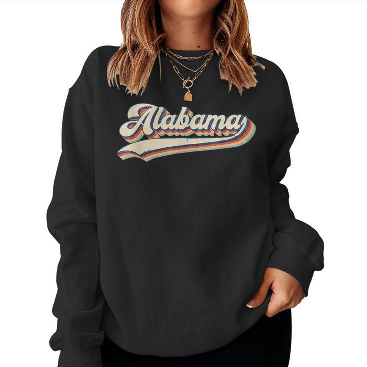 Alabama State Sports Name Vintage Retro Men Women Boy Women Sweatshirt
