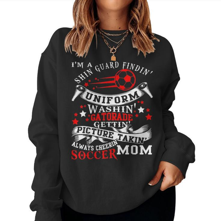 Always Cheering Soccer Mom  V2 Women Crewneck Graphic Sweatshirt