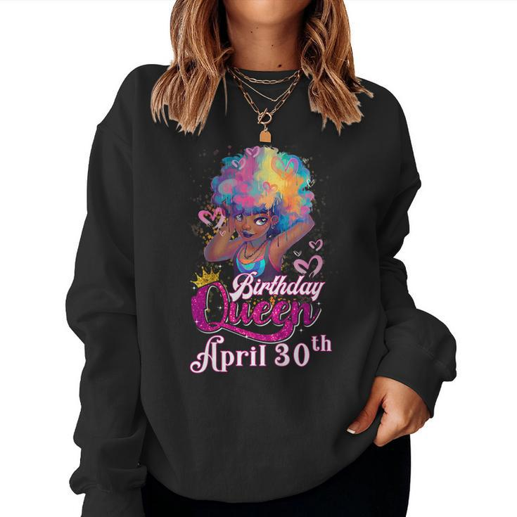 April 30Th Birthday Queen Taurus Zodiac Shirt Women Women Sweatshirt