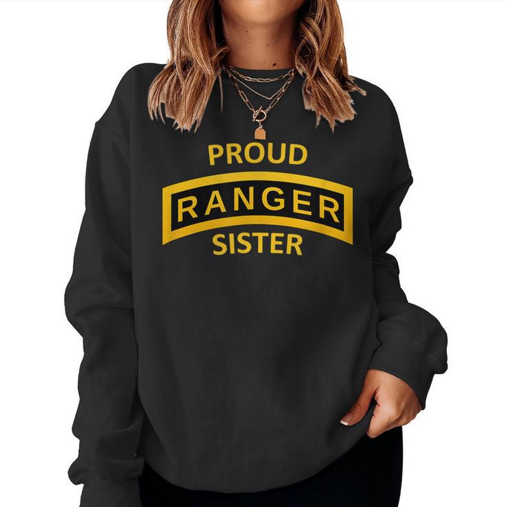 Army Ranger Tab Ranger School Proud Sister Women Sweatshirt Mazezy