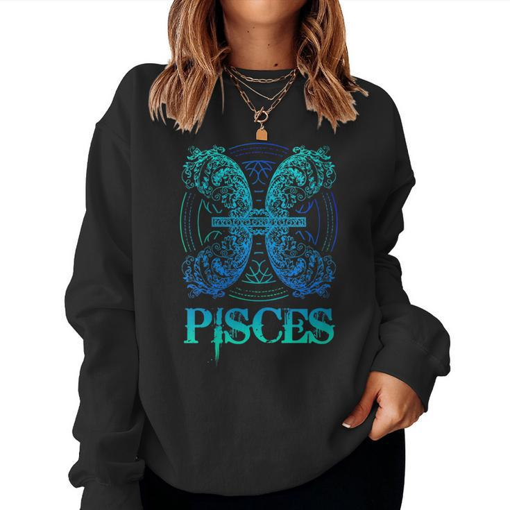 Womens Astrology Horoscope Zodiac Sign Pisces Women Sweatshirt