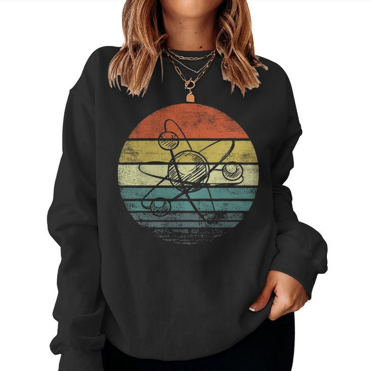 Atom Gifts Retro Physics Teacher Student Science Physicist Women Crewneck Graphic Sweatshirt