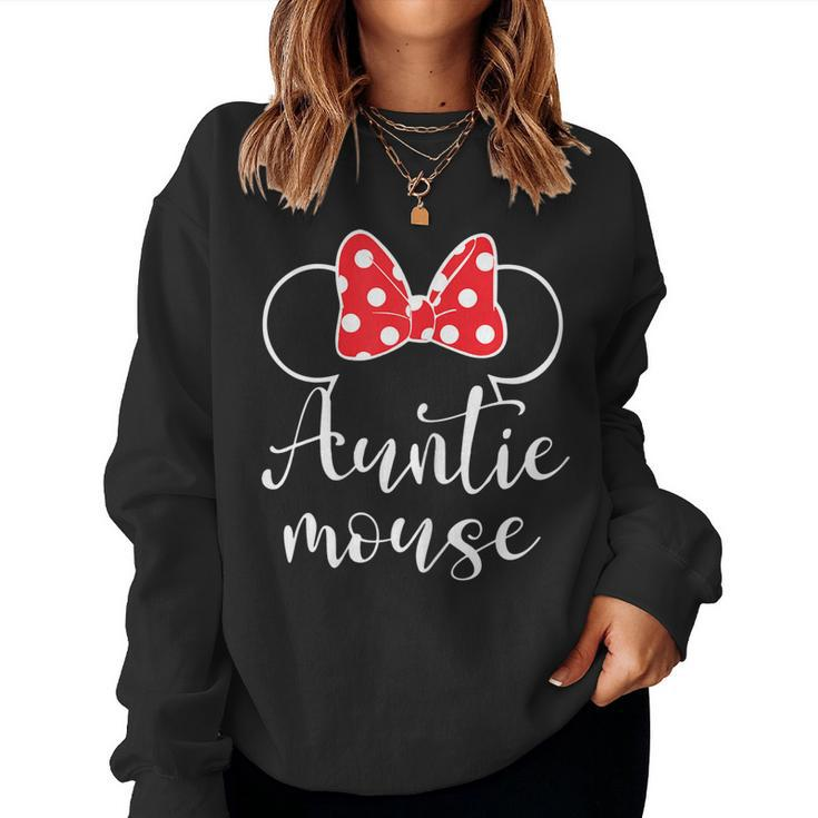 Womens Auntie Mouse Tee Aunt Tee Aunt Birthday Party Women Sweatshirt