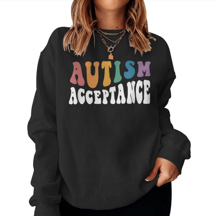 Autism Awareness Acceptance Special Education Teacher Gifts  Women Crewneck Graphic Sweatshirt
