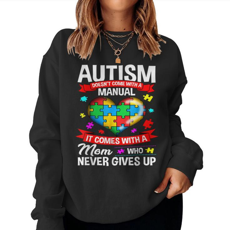 Autism Mom Women Autism Awareness Mom Cute Women Sweatshirt