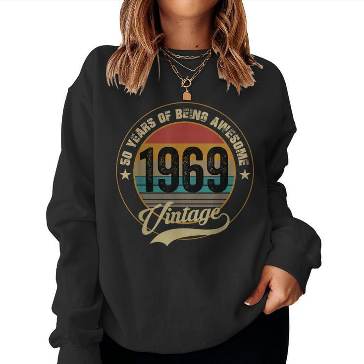 Awesome Since 1969 50Th Birthday 50 Year Old Women Sweatshirt