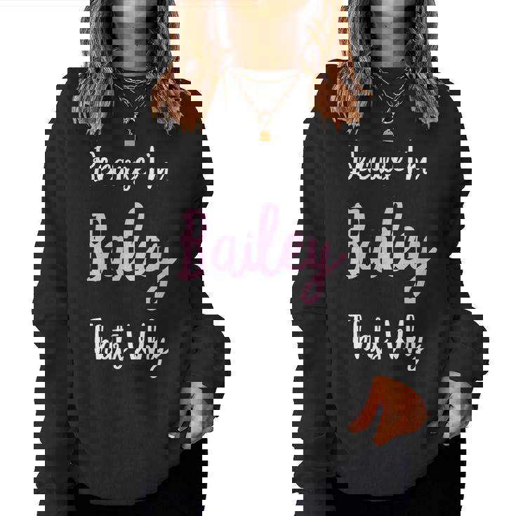 Bailey Name Personalized Custom Women Girl Pink Kids Girly Sweatshirt Bailey Name Personalized Custom Women Girl Pink Kids Girly Sweatshirt