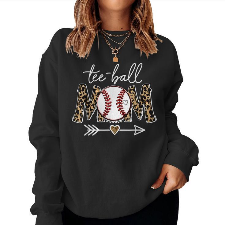 Ball Mom Leopard Tball Mom Baseball Sweatshirt