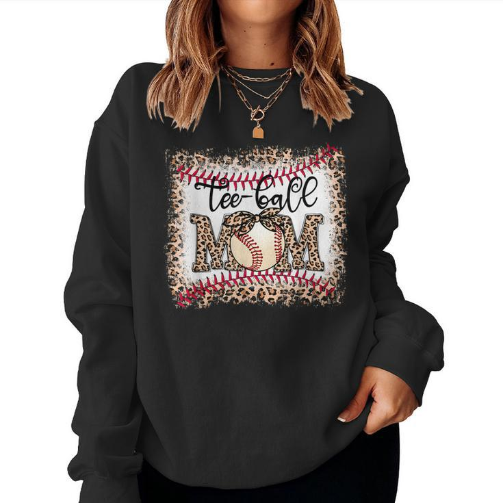 Ball Mom Leopard Tball Mom Baseball Women Sweatshirt