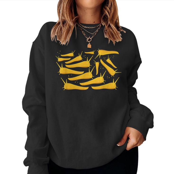 Banana Slug Party Banana Slug Humor Banana Slug Squad Women Sweatshirt Mazezy