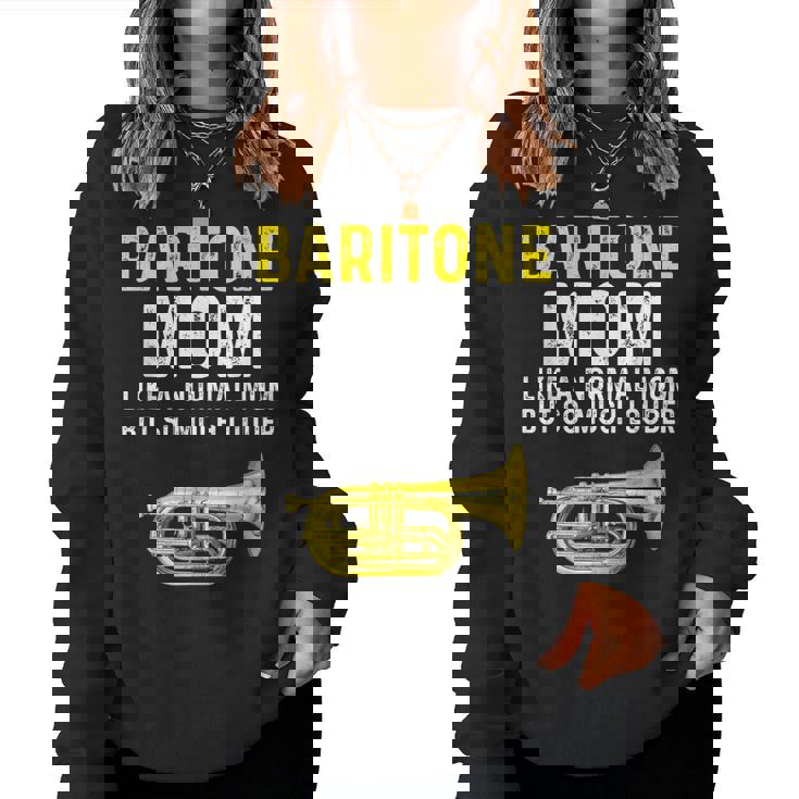 Baritone Mom Marching Band Women Crewneck Graphic Sweatshirt