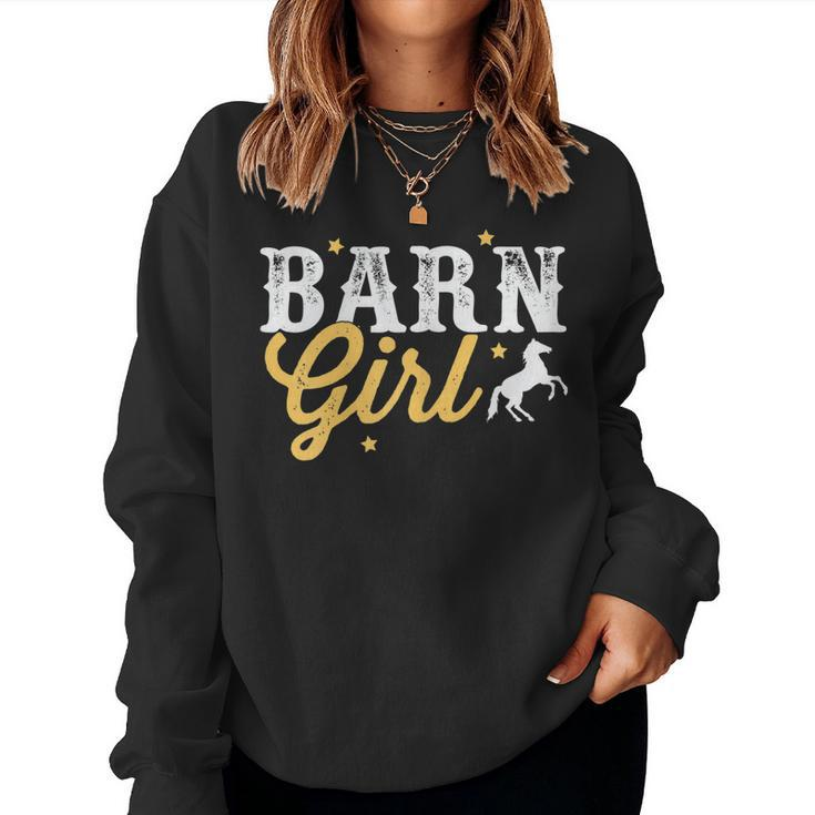 Barn Girl Horse Country T Women Sweatshirt