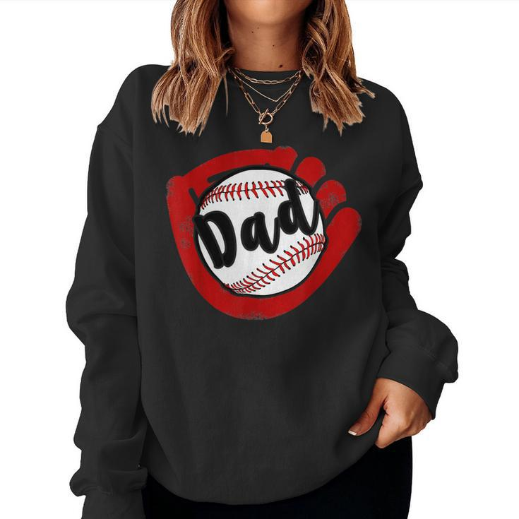 Baseball Dad T For Baseball Softball Mom Women Sweatshirt