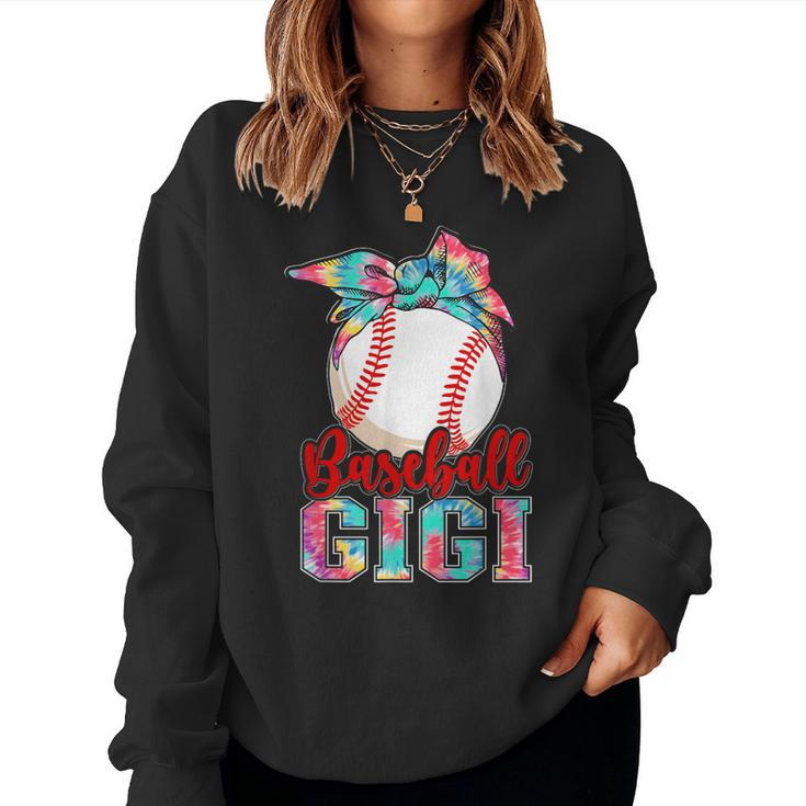 Baseball Gigi Cute Tie Dye Baseball Player And Fans Women Sweatshirt