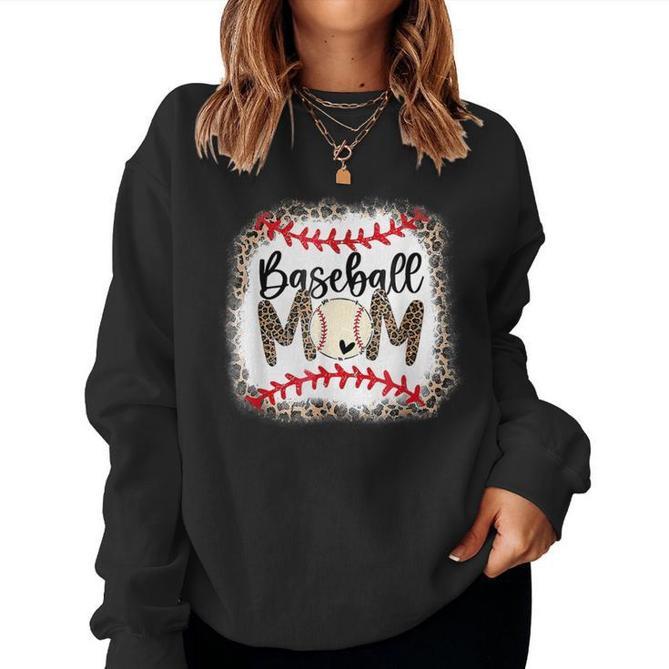 Baseball Mom Leopard Softball Mom 2023 Women Sweatshirt
