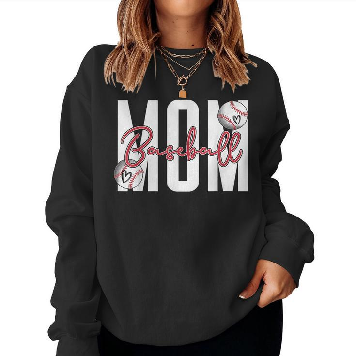 Baseball Mom Letter Print Mama Baseball Lover Women Sweatshirt