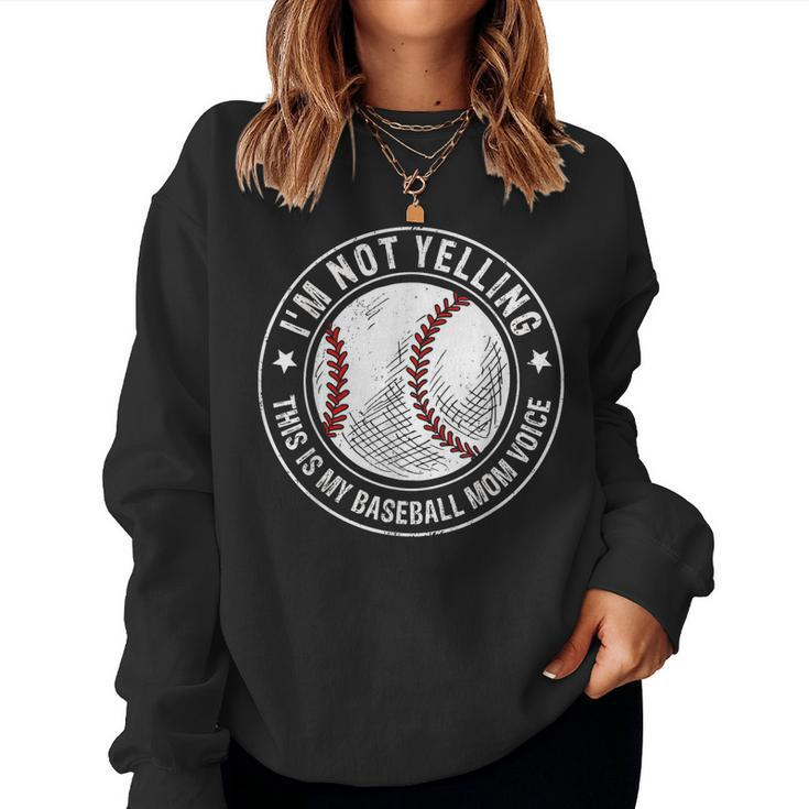 Womens Baseball Mom Voice Baseball Mama Women Sweatshirt