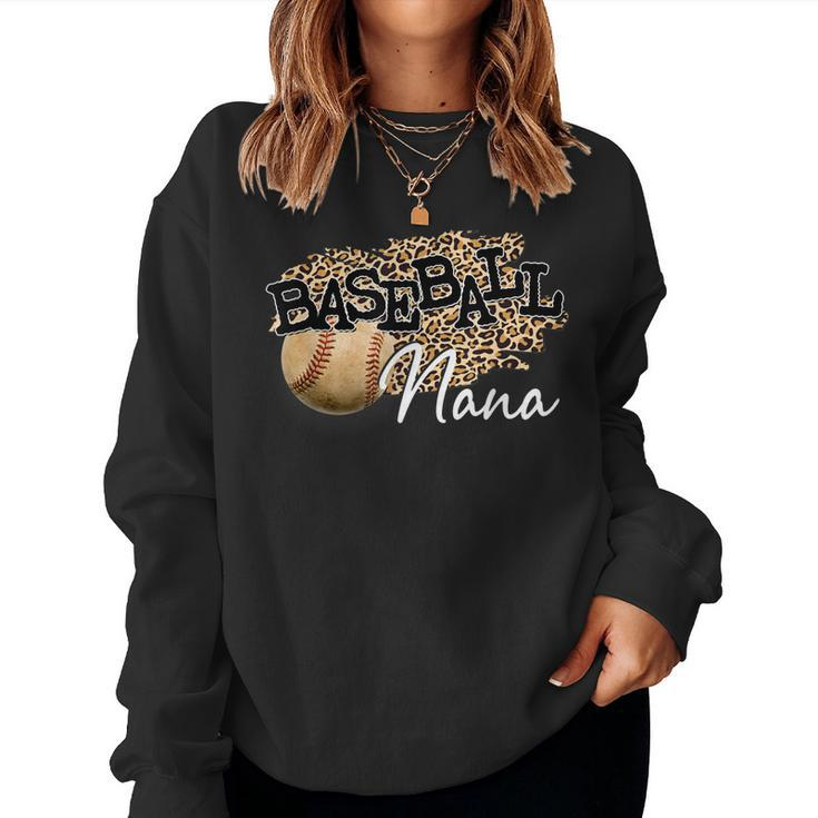 Baseball Nana Leopard Women Sweatshirt