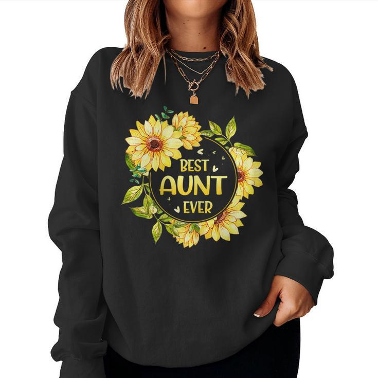 Best Aunt Ever Aunt Sunflower Mom Women Sweatshirt